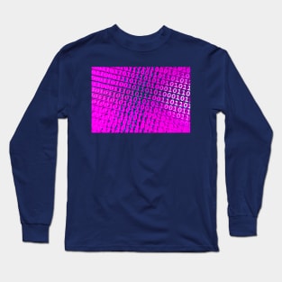 Binary Numbers, Computer Talk, Purple Long Sleeve T-Shirt